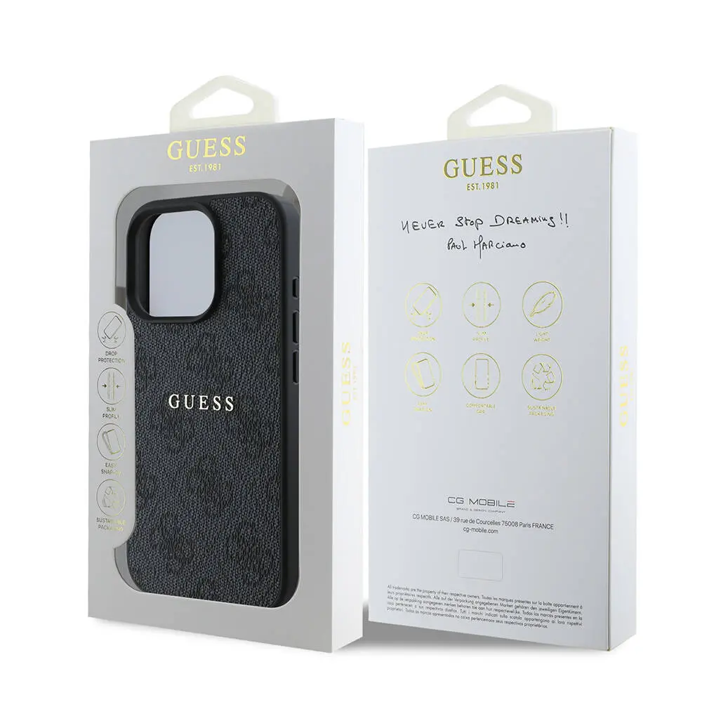 iPhone 16 Pro MagSafe Uyumlu 4G Desenli Kılıf - Guess Lisanslı