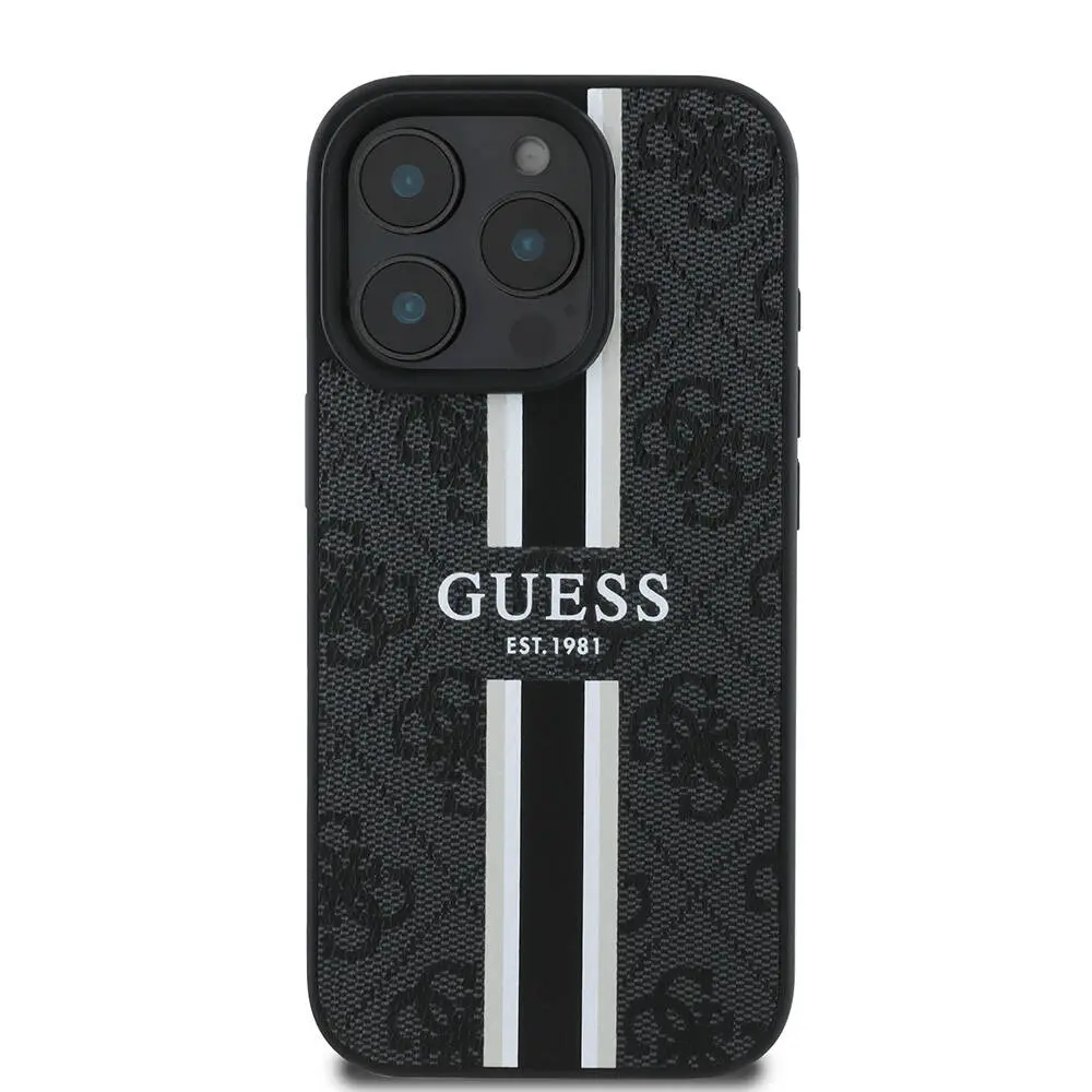 iPhone 16 Pro MagSafe Uyumlu 4G Şerit Tasarımlı Kılıf - Guess