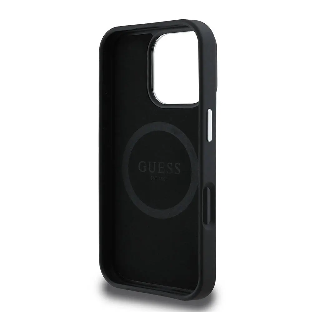 iPhone 16 Pro MagSafe Uyumlu Grained Triangle Kılıf - Guess