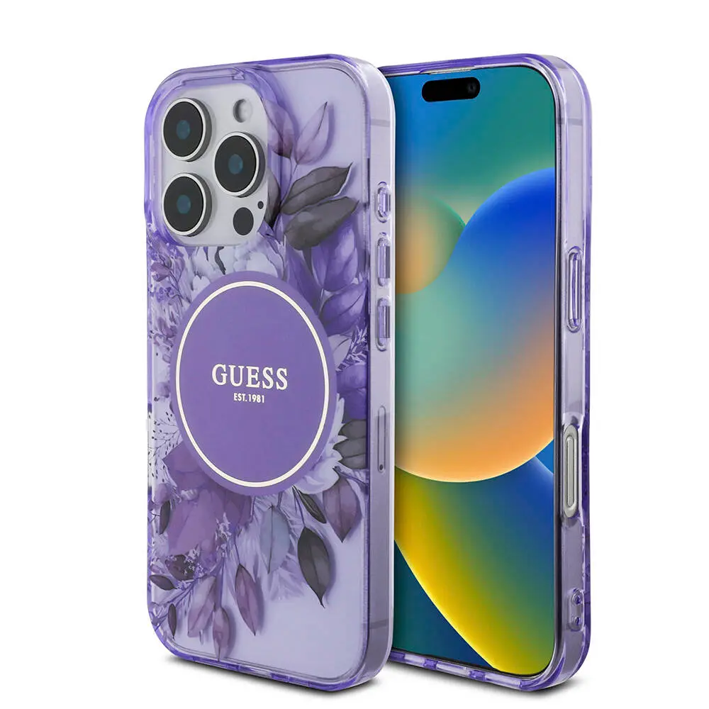 iPhone 16 Pro MagSafe Uyumlu IML Baskılı Kılıf - Guess İnci Bileklikli
