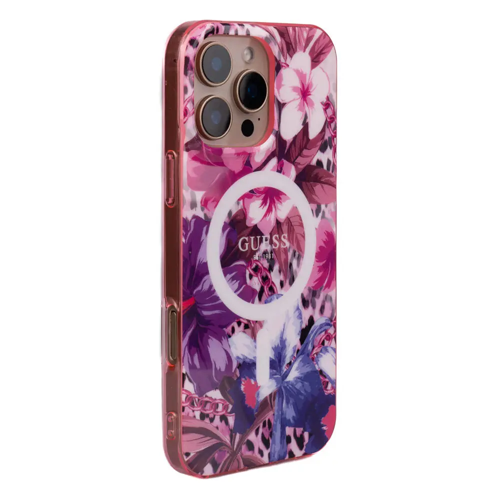 iPhone 16 Pro MagSafe Uyumlu IML Baskılı Kılıf - Guess Jungle Ring