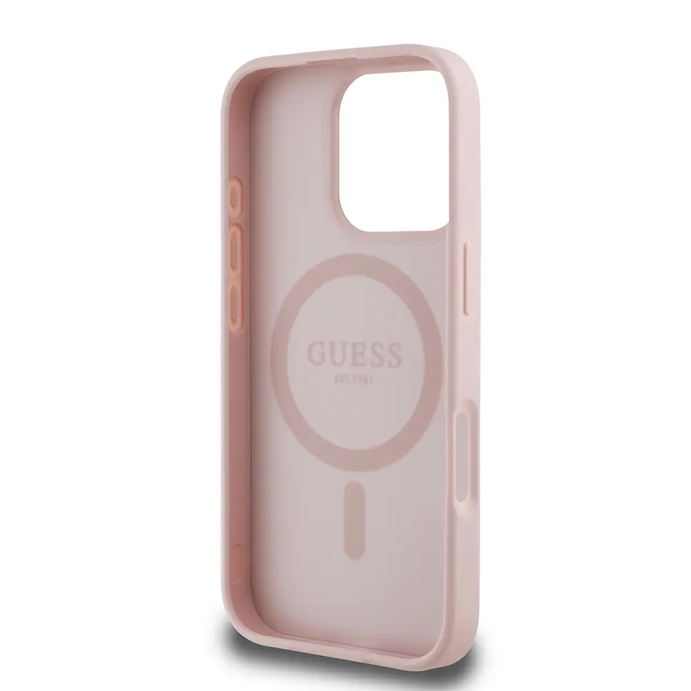 iPhone 16 Pro MagSafe Uyumlu Taneli Çiçek Tasarımlı Kılıf - Guess