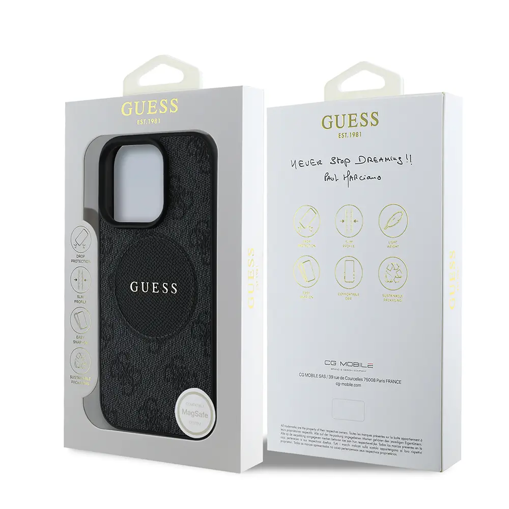 iPhone 16 Pro MagSafe Uyumlu Kılıf - Guess Circle Classic