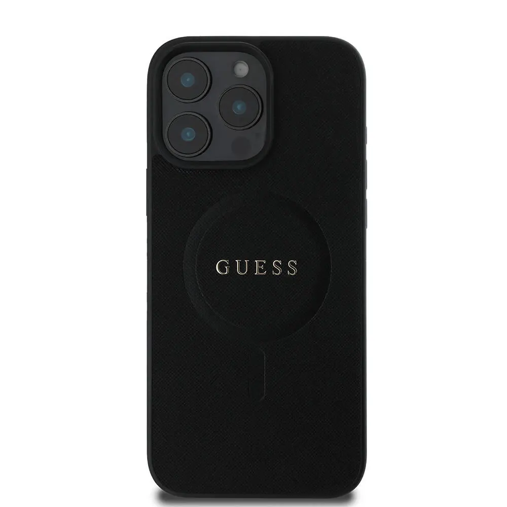 iPhone 16 Pro MagSafe Uyumlu Saffiano Kılıf - Guess Classic
