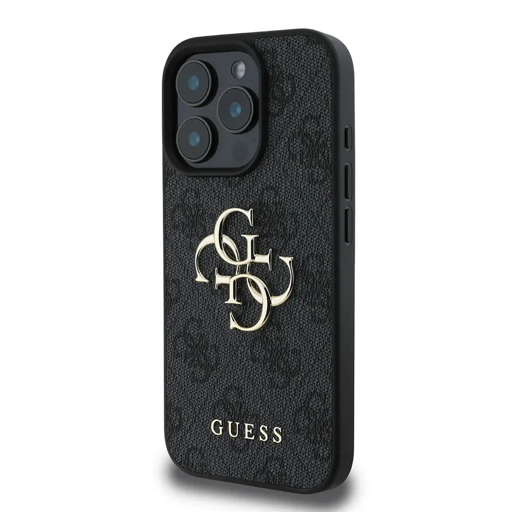 iPhone 16 Pro PU Deri 4G Desenli Kılıf - Guess Lisanslı