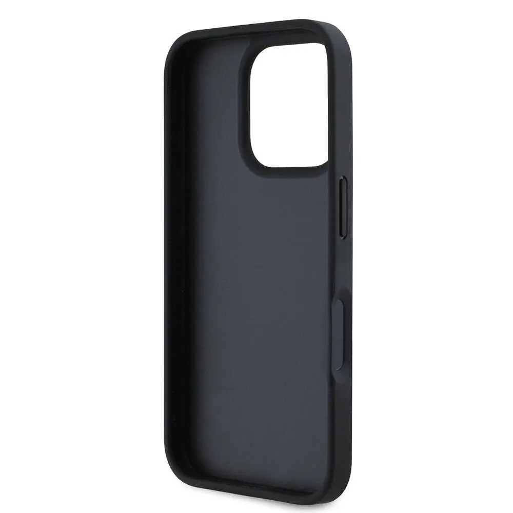 iPhone 16 Pro Kılıf, 4G Desenli Üçgen Logolu PU Deri Kapak - Guess