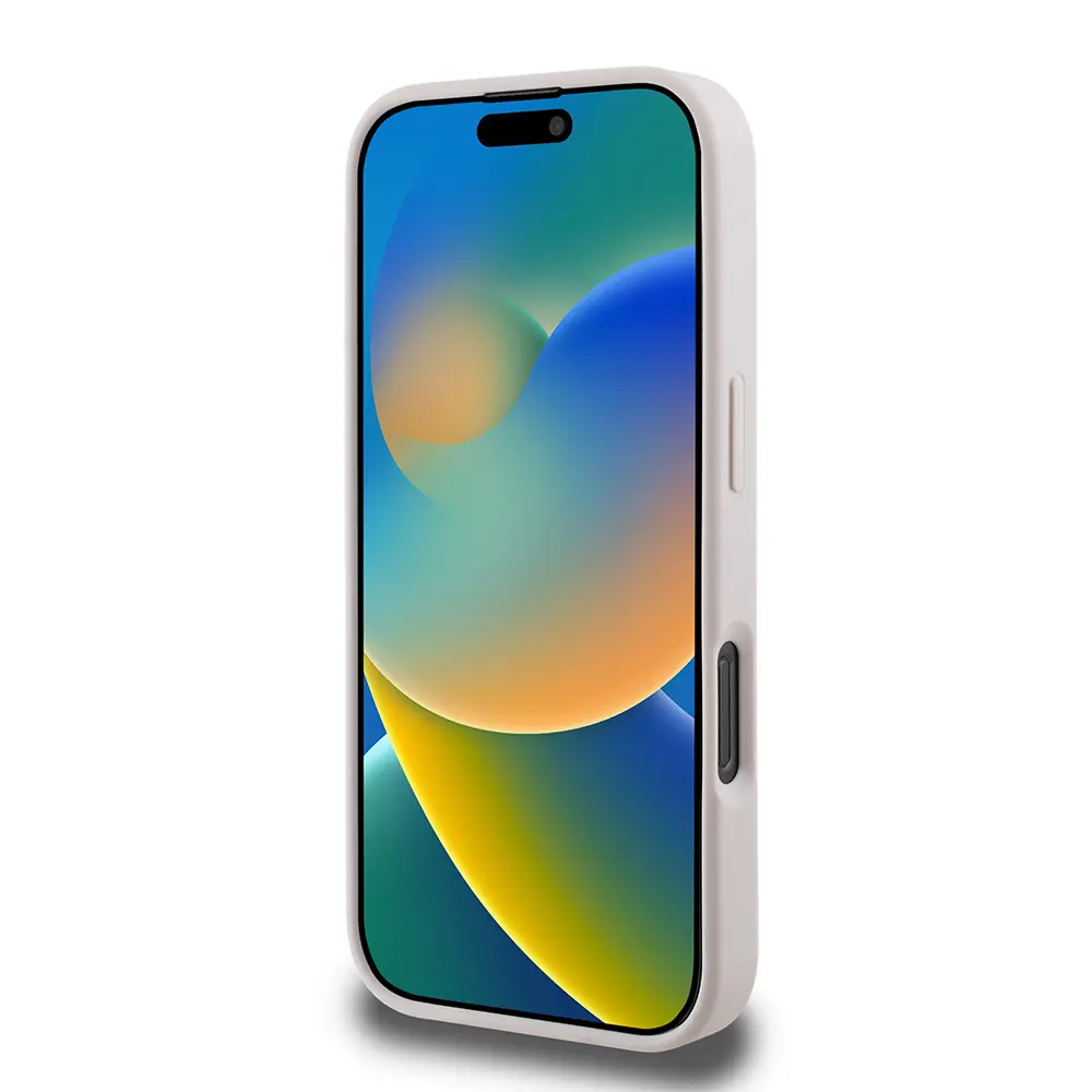 iPhone 16 Pro PU Deri Şerit Logo Tasarımlı Kılıf - Guess
