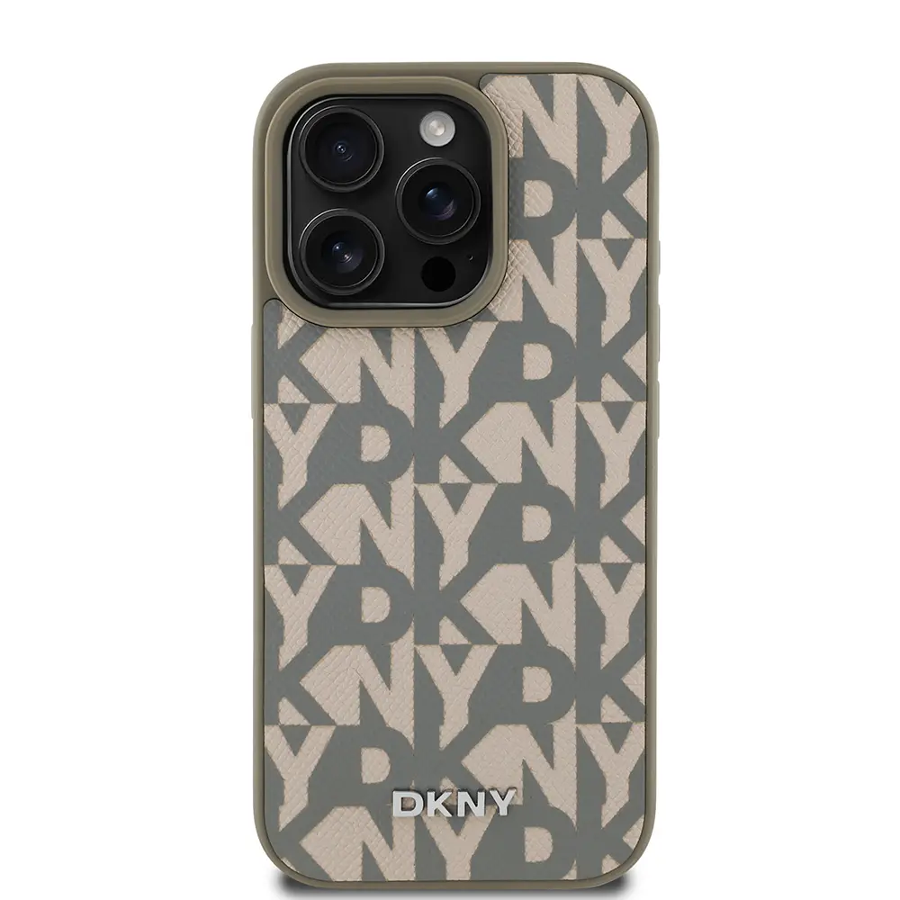 iPhone 16 Pro MagSafe Uyumlu 3D Grid Desenli Kılıf - DKNY Lisanslı