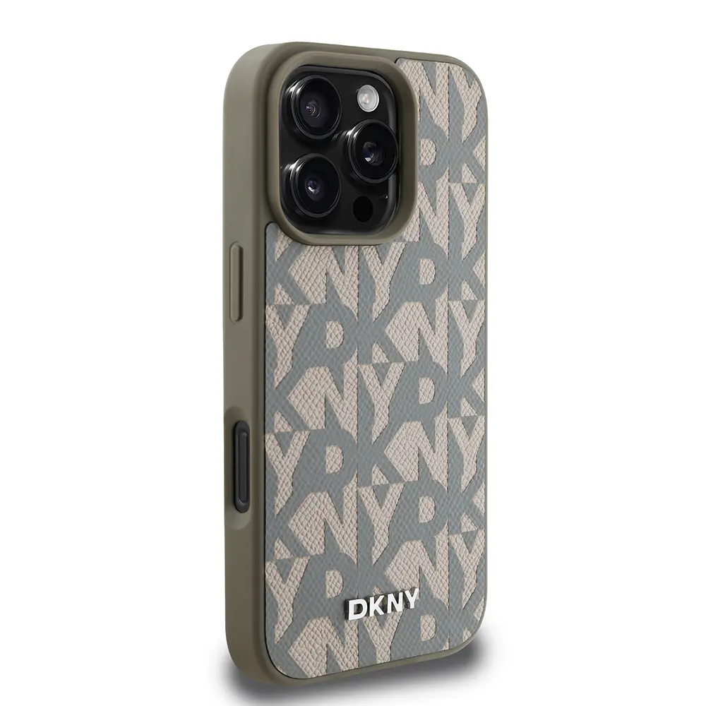 iPhone 16 Pro MagSafe Uyumlu 3D Grid Desenli Kılıf - DKNY Lisanslı