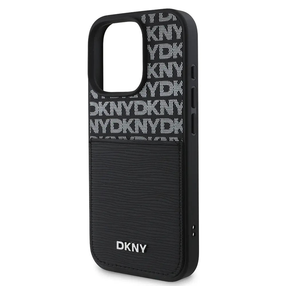 iPhone 16 Pro Kartlıklı Kılıf - DKNY Lisanslı Repeat Texture Pattern