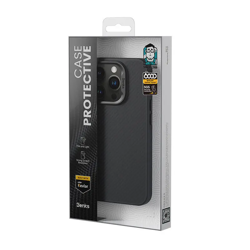iPhone 16 Pro MagSafe Uyumlu Kevlar Kılıf - Benks Hybrid ArmorPro 600D