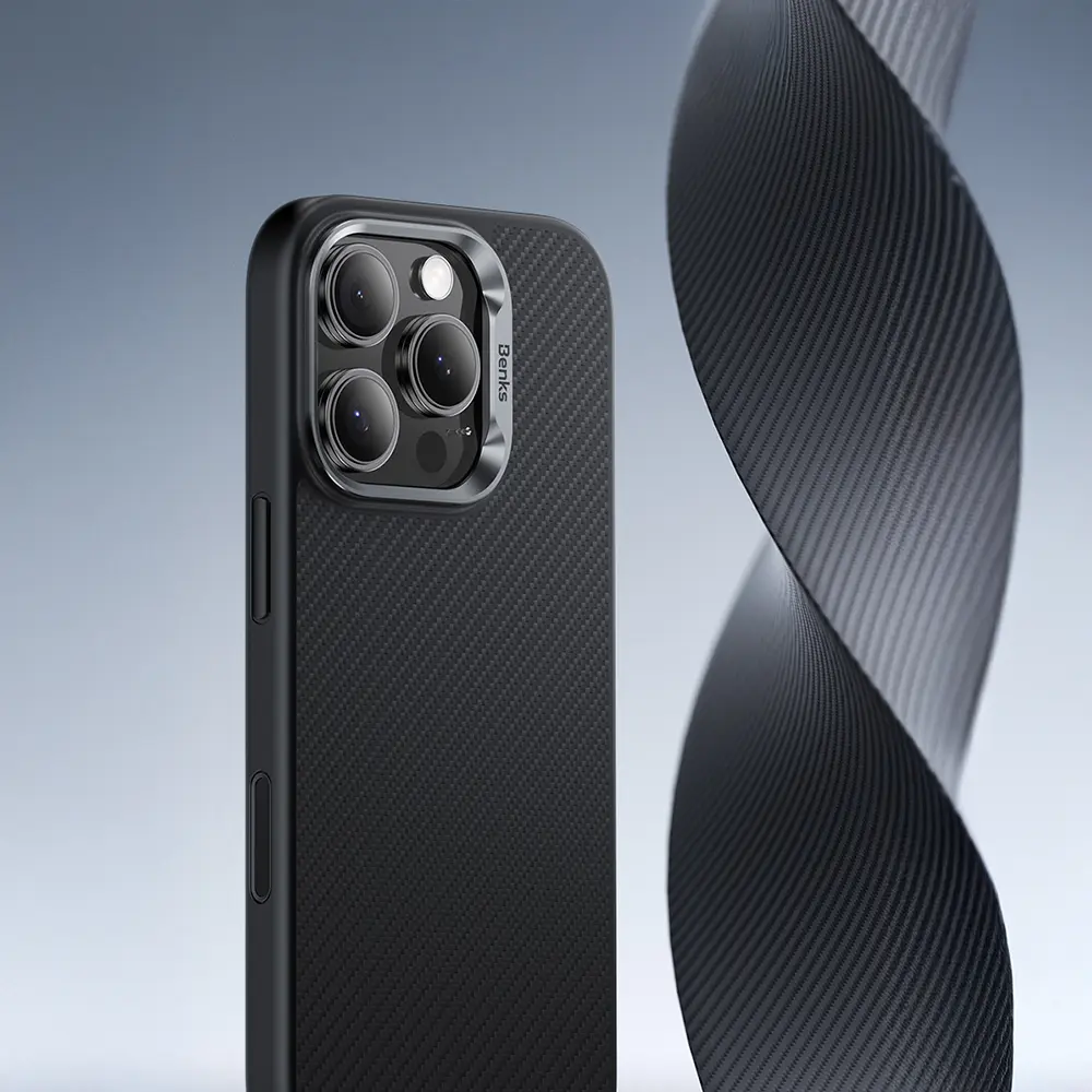 iPhone 16 Pro MagSafe Uyumlu Kevlar Kılıf - Benks Hybrid ArmorPro 600D