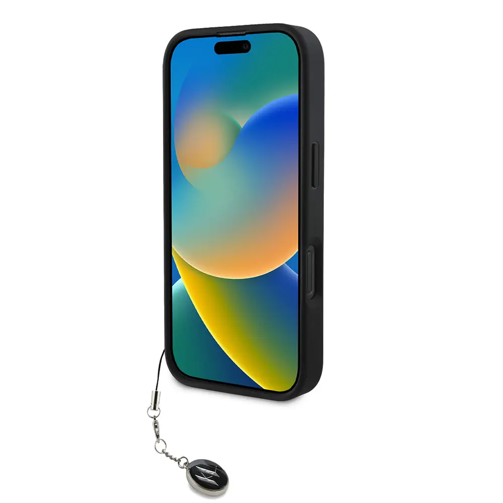 iPhone 16 Pro Taşlı Saffiano Kılıf - Karl Lagerfeld KL Yazılı