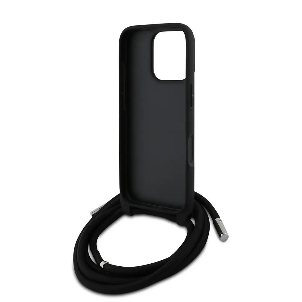iPhone 16 Pro Askı İpli Taşlı Kılıf - Karl Lagerfeld Crossbody Cord