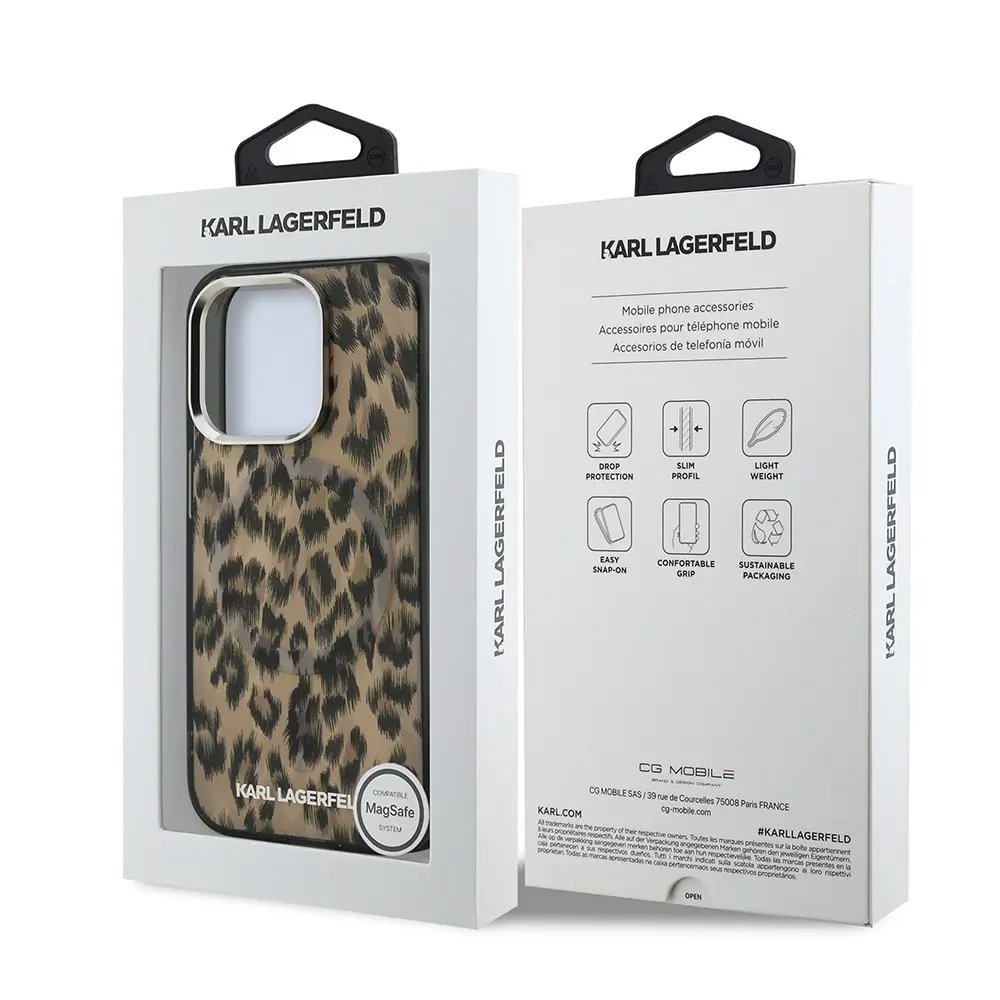iPhone 16 Pro Lisanslı Leopar Baskılı Kılıf - Karl Lagerfeld