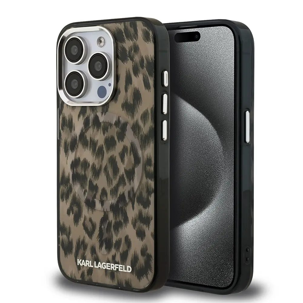 iPhone 16 Pro Lisanslı Leopar Baskılı Kılıf - Karl Lagerfeld