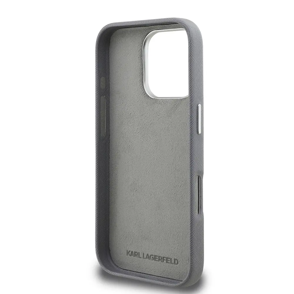 iPhone 16 Pro Kılıf Karl Lagerfeld Lisanslı K&C Heads Pin Kapak