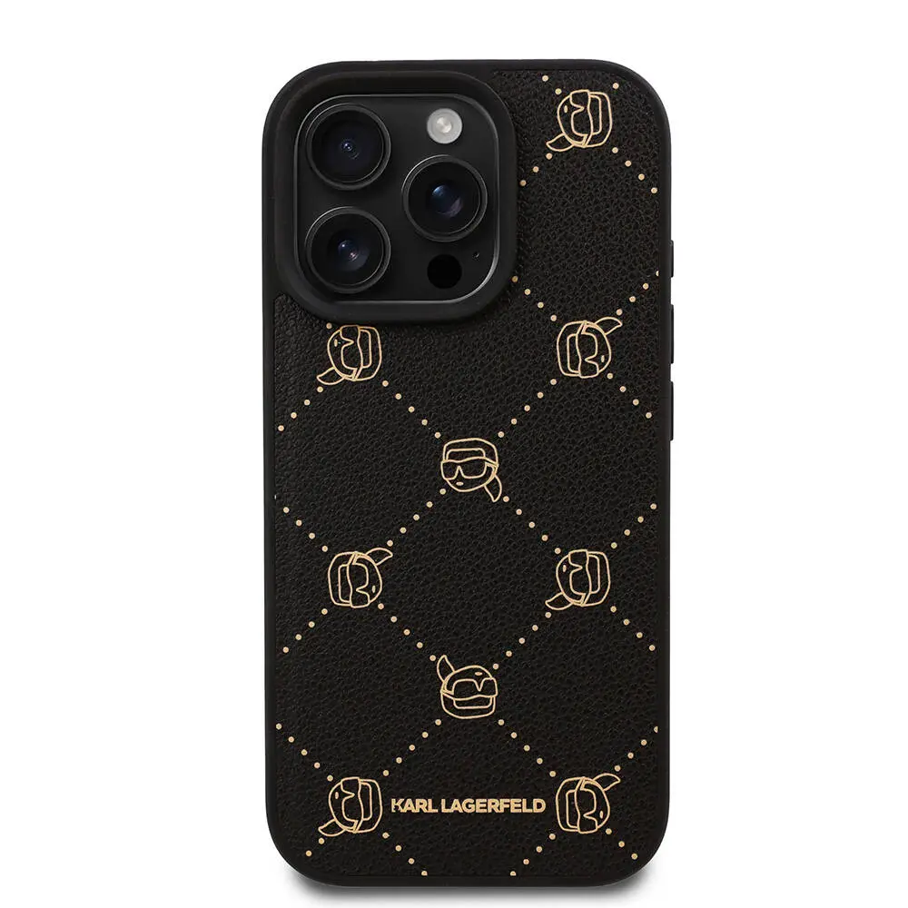 iPhone 16 Pro MagSafe Uyumlu PU Deri Kılıf - Karl Lagerfeld K.Heads
