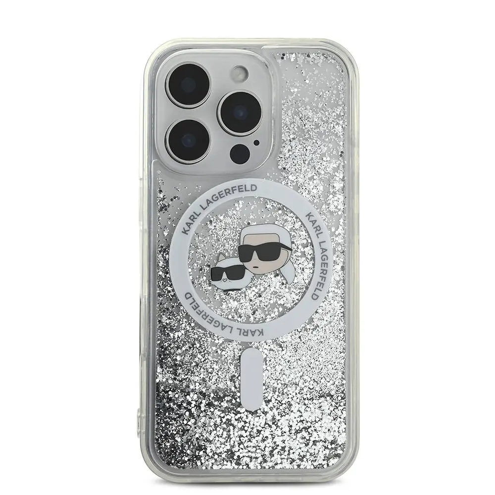 iPhone 16 Pro MagSafe Uyumlu Şeffaf Kılıf - Karl Lagerfeld KC Heads