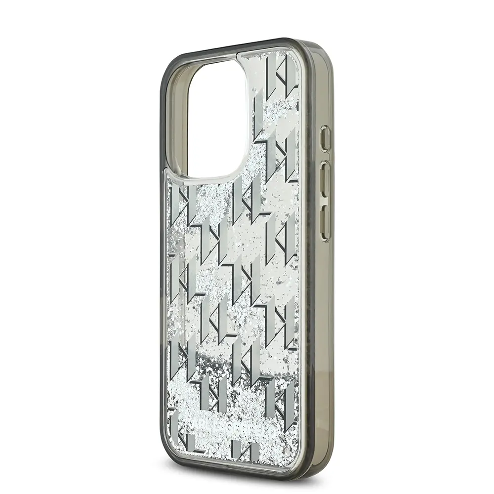 iPhone 16 Pro Kılıf, Simli KL Yazılı Monogram Gradient - Karl Lagerfeld