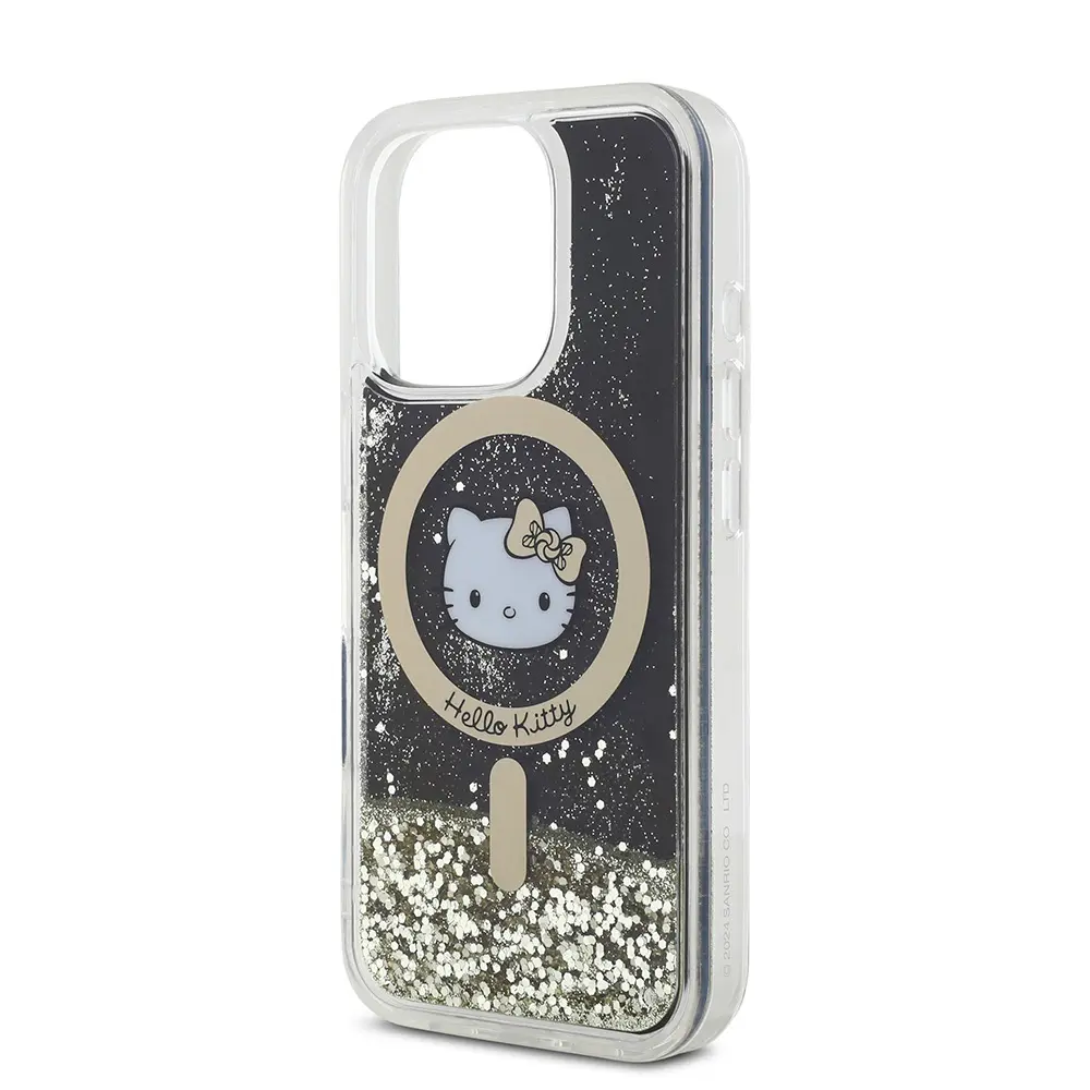 iPhone 16 Pro MagSafe Uyumlu Hello Kitty Lisanslı Kılıf - Altın Ateşi