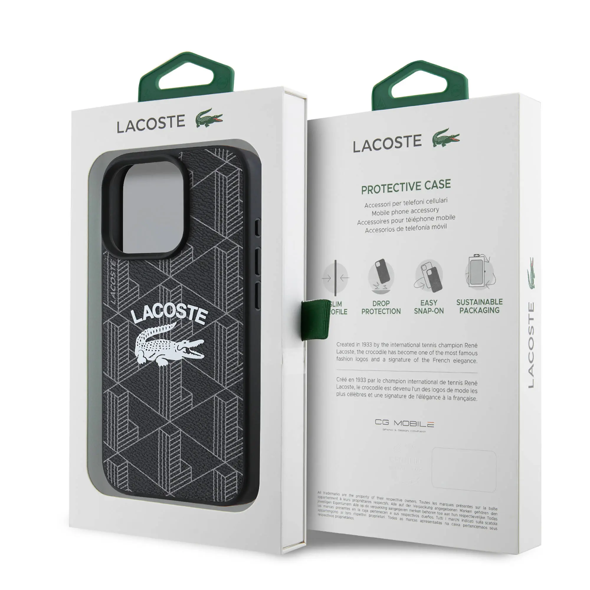 iPhone 16 Pro MagSafe Uyumlu Kılıf - Lacoste Mono Vintage Logo