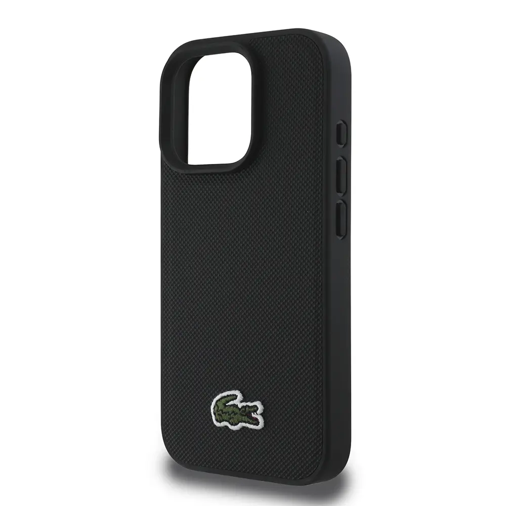 iPhone 16 Pro Lacoste Lisanslı PU Pike Desenli Kılıf, Type-C Kablo Hediyeli