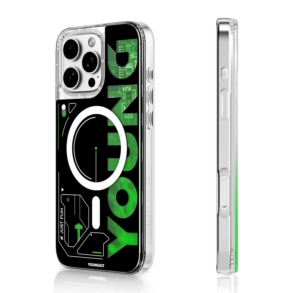 iPhone 16 Pro MagSafe Uyumlu Çift Katmanlı Kılıf - Youngkit Future Streamer