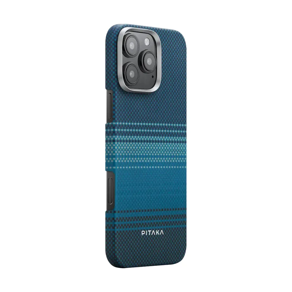 iPhone 16 Pro MagSafe Uyumlu Aramid Fiber Kılıf - Pitaka Tactile Woven Moonrise