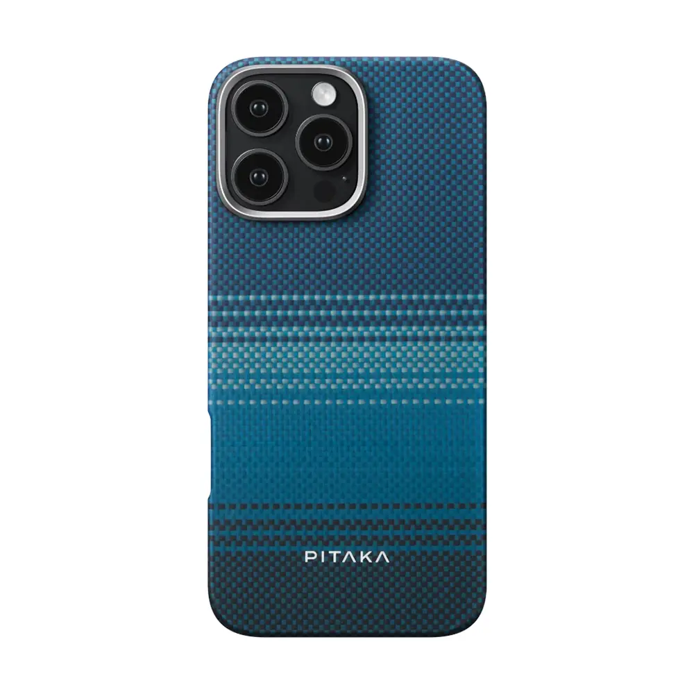 iPhone 16 Pro MagSafe Uyumlu Aramid Fiber Kılıf - Pitaka Tactile Woven Moonrise
