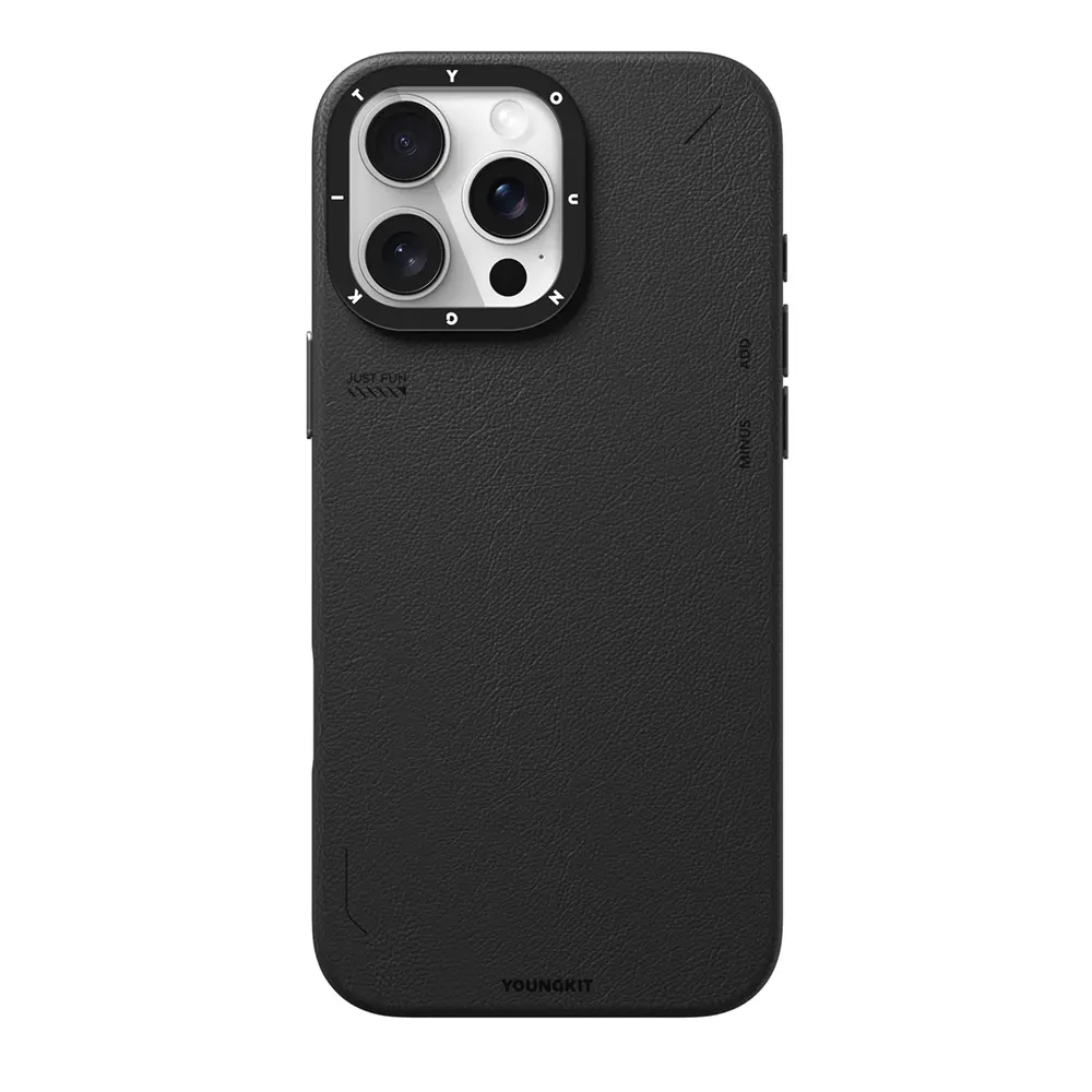 iPhone 16 Pro MagSafe Uyumlu Mat Deri Desenli Kılıf - Youngkit Tech Fashion
