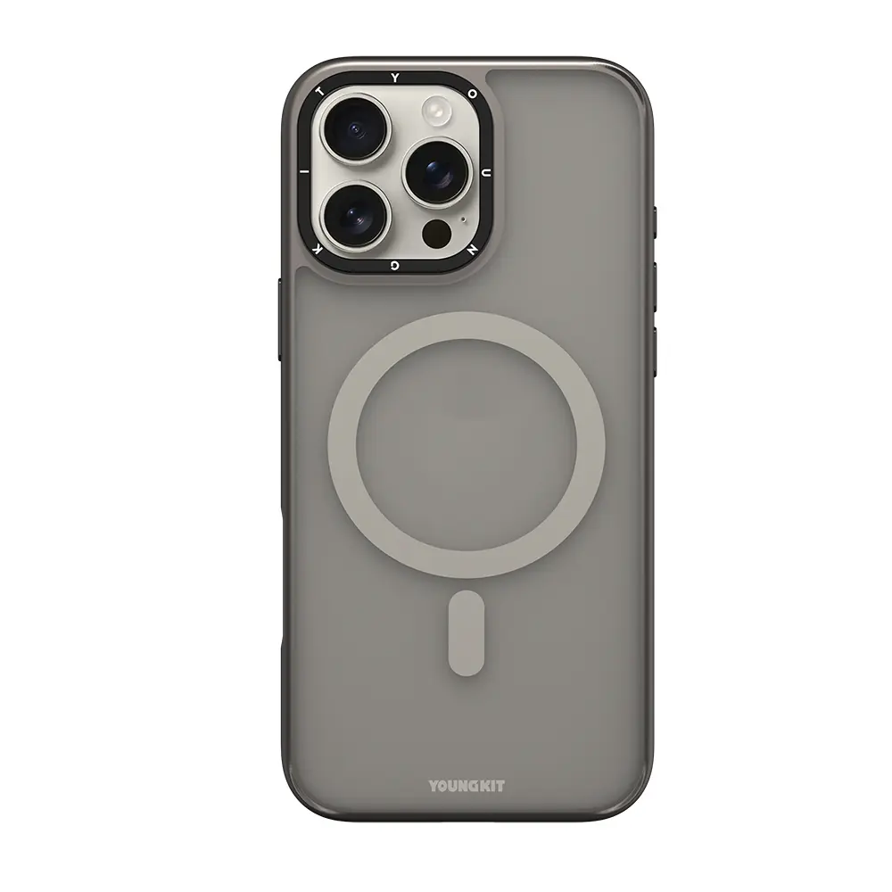 iPhone 16 Pro MagSafe Uyumlu Cam Arka Yüzeyli Kılıf - Youngkit Gemstone