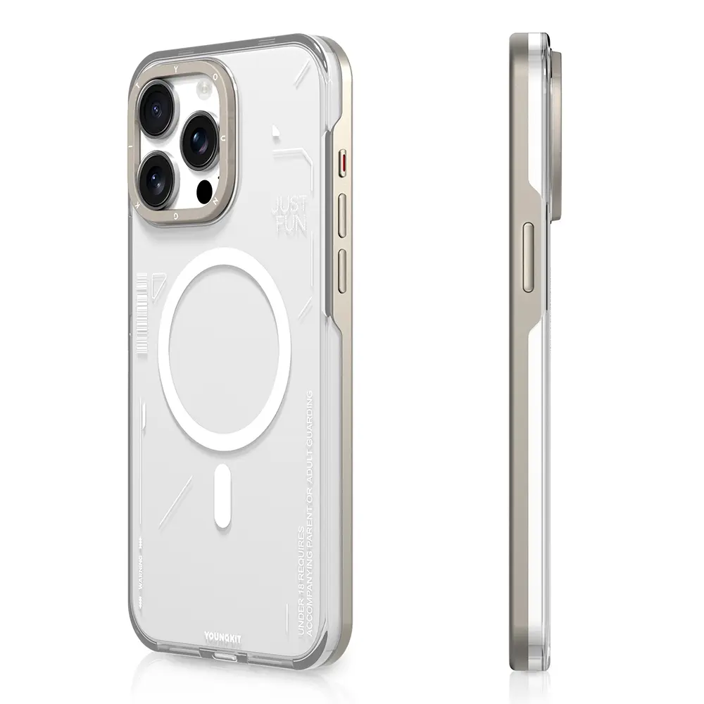 iPhone 16 Pro MagSafe Uyumlu Çıkarılabilir Arka Yüzeyli Kılıf - Youngkit Mecha
