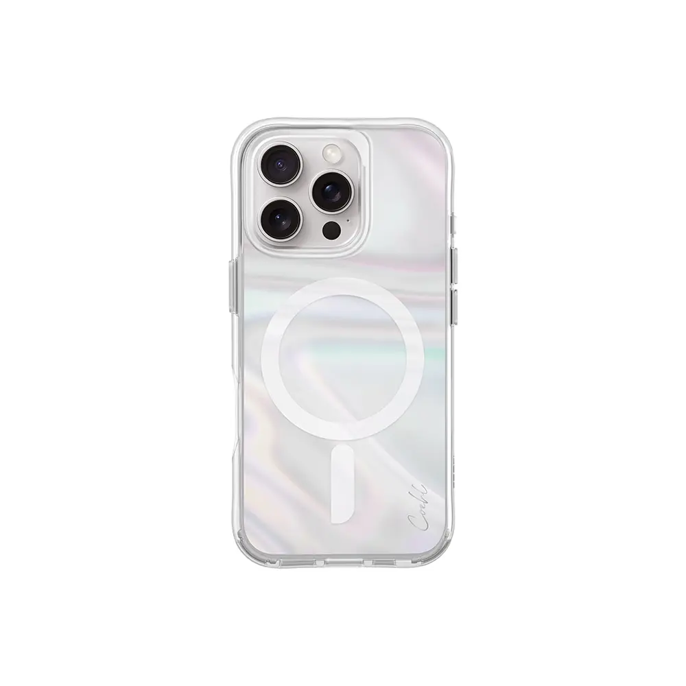 iPhone 16 Pro MagSafe Uyumlu Holografik Şeffaf Kılıf - Coehl Savon