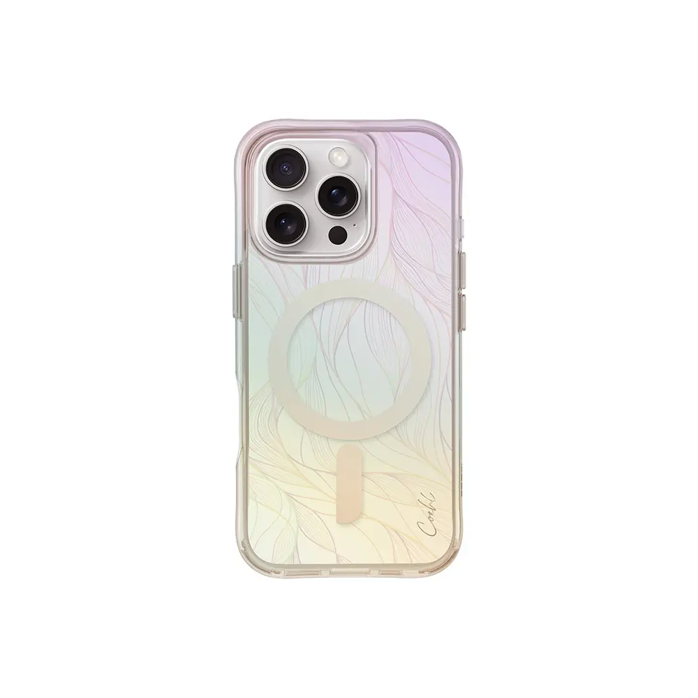 iPhone 16 Pro MagSafe Uyumlu Holografik Şeffaf Kılıf - Coehl Willow