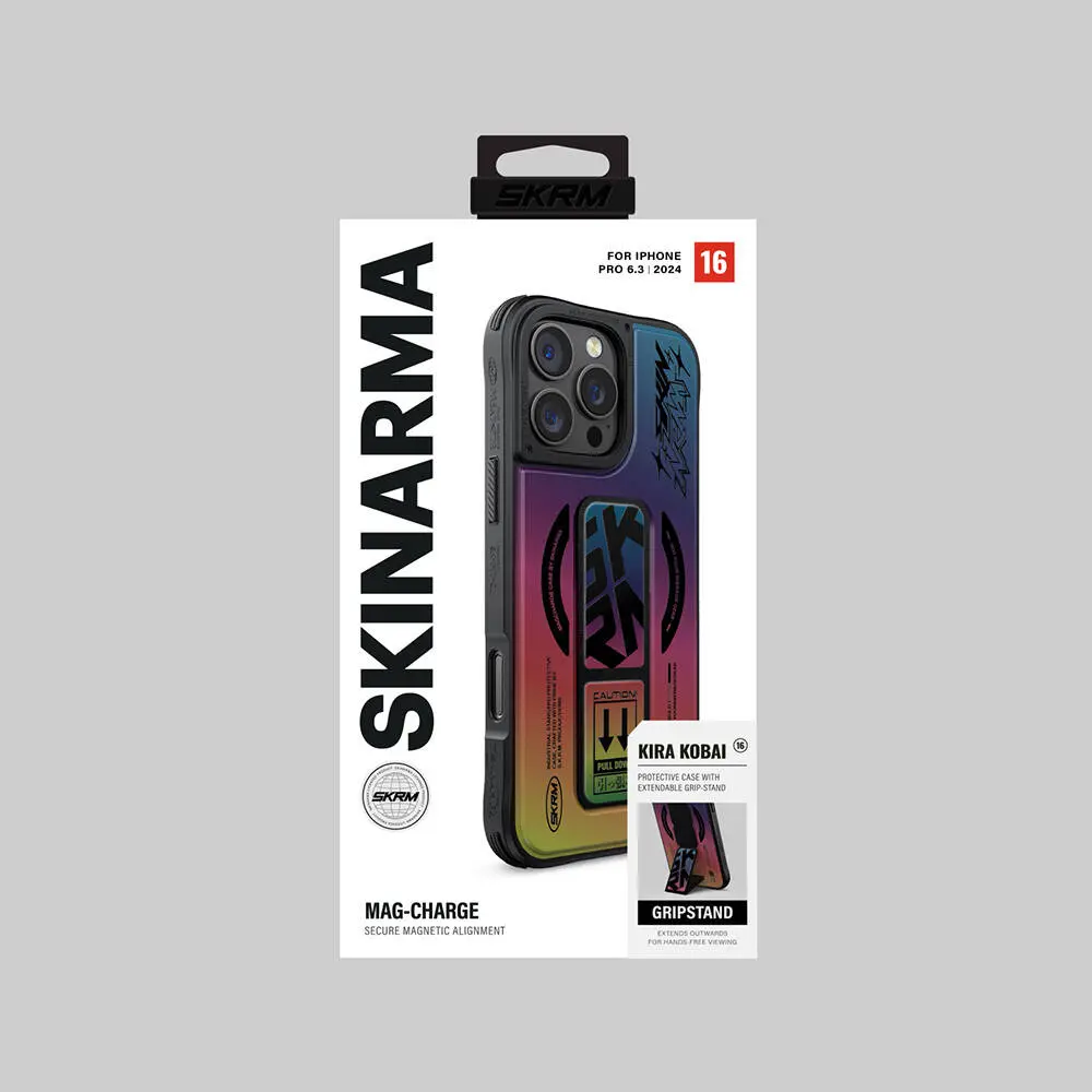 iPhone 16 Pro MagSafe Uyumlu Standlı Deri Görünümlü Kılıf - Skinarma Kira Kobai