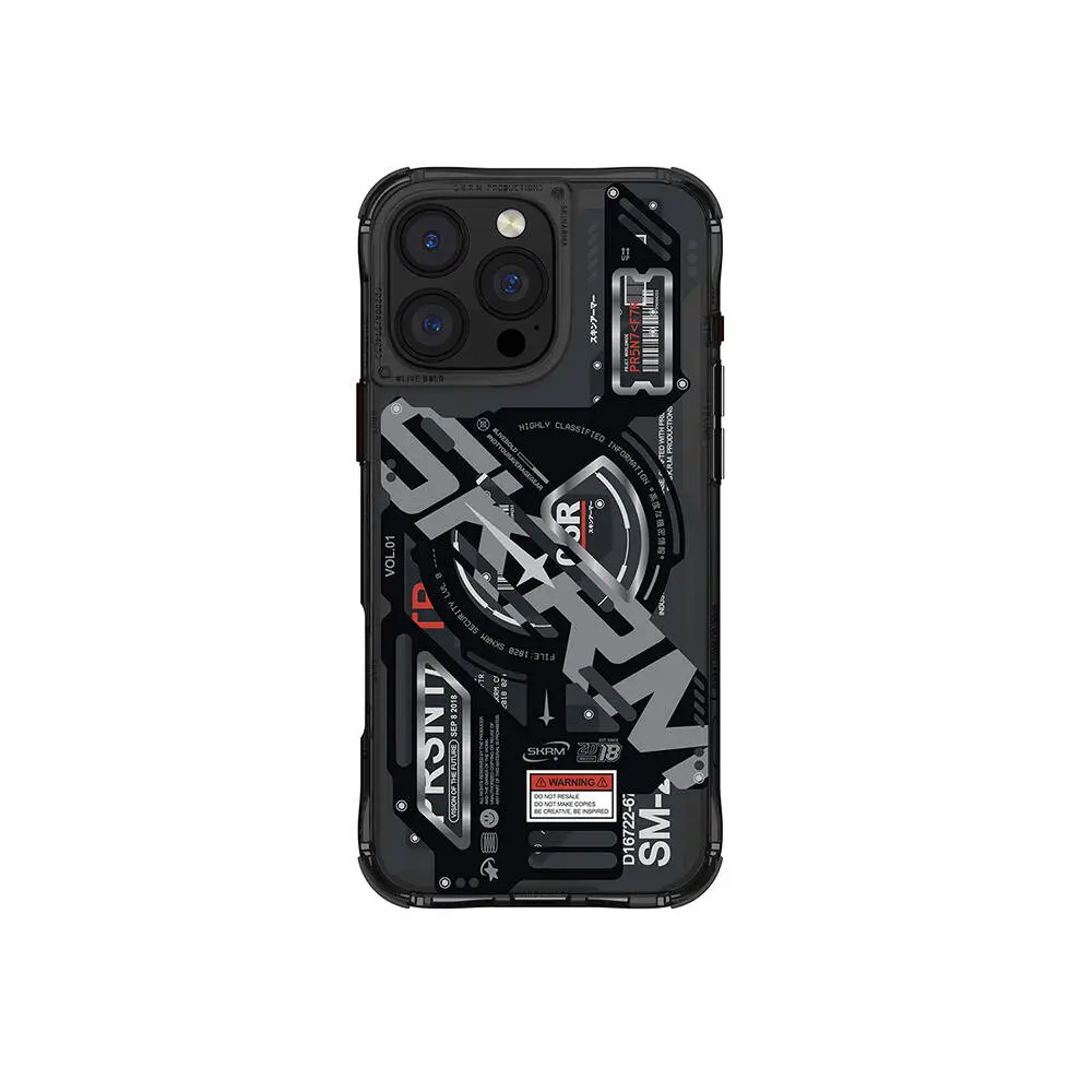 iPhone 16 Pro MagSafe Uyumlu Katmanlı Makine Temalı Kılıf - SkinArma Ekho