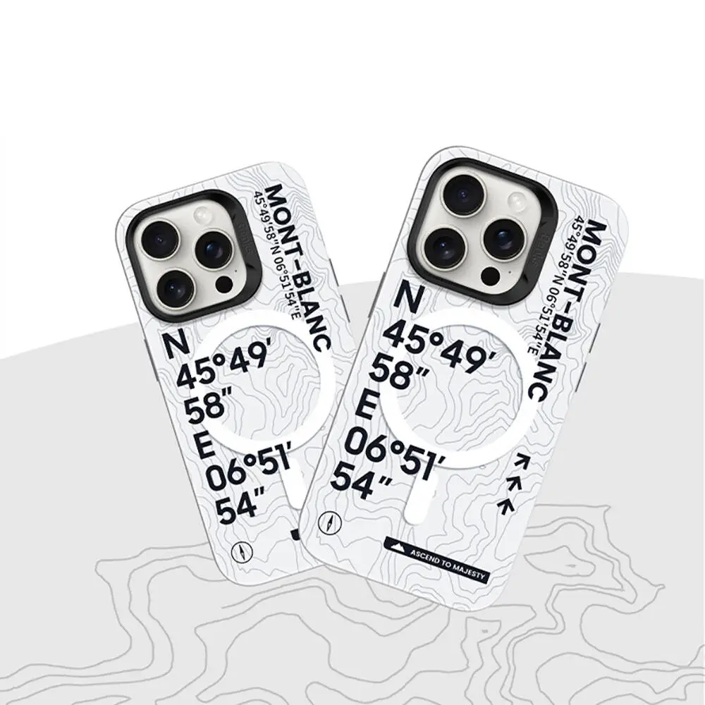 iPhone 16 Pro MagSafe Uyumlu Koordinat Desenli Kılıf - Benks Summit