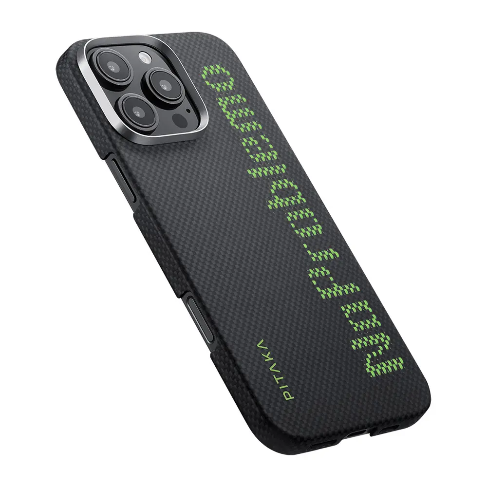 iPhone 16 Pro MagSafe Uyumlu Aramid Fiber Kılıf - Pitaka Tactile Woven Aries