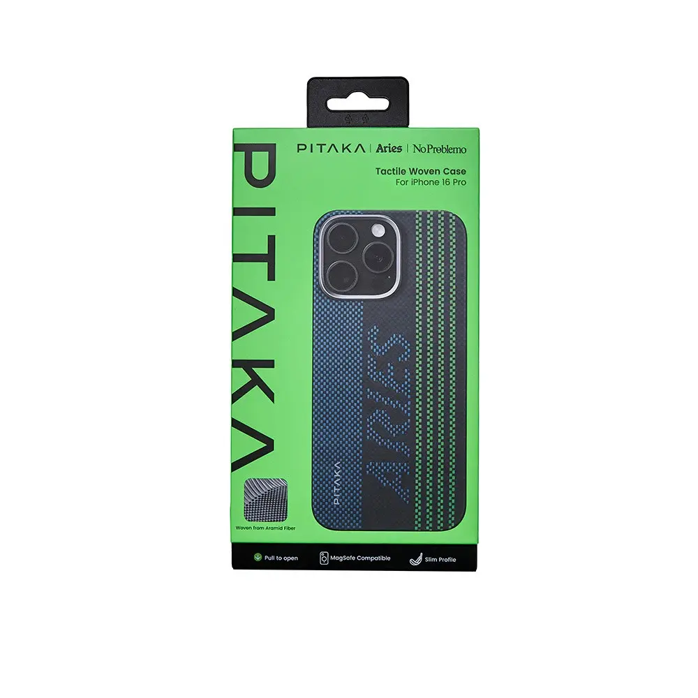 iPhone 16 Pro MagSafe Uyumlu Aramid Fiber Kılıf - Pitaka Tactile Woven Aries