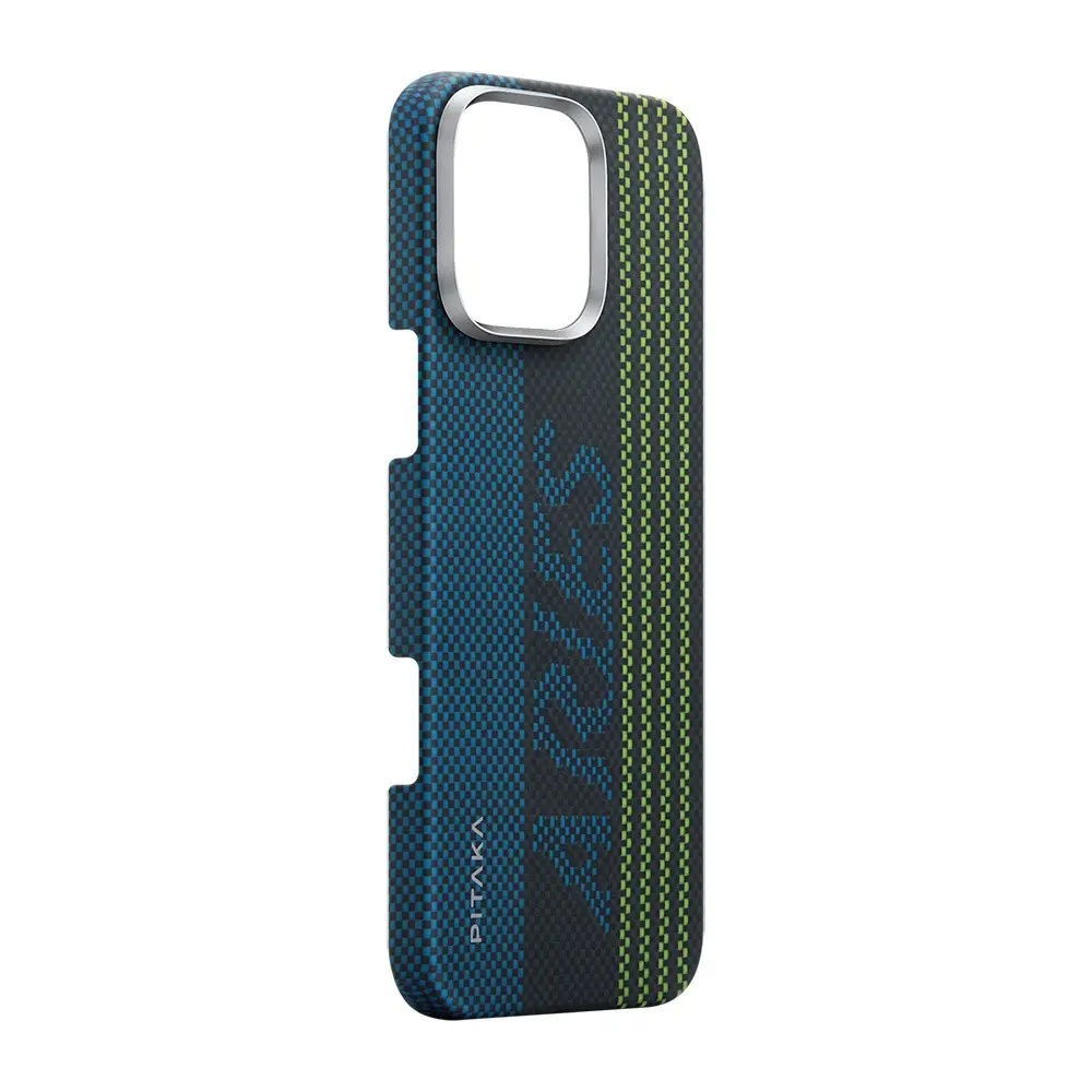 iPhone 16 Pro MagSafe Uyumlu Aramid Fiber Kılıf - Pitaka Tactile Woven Aries
