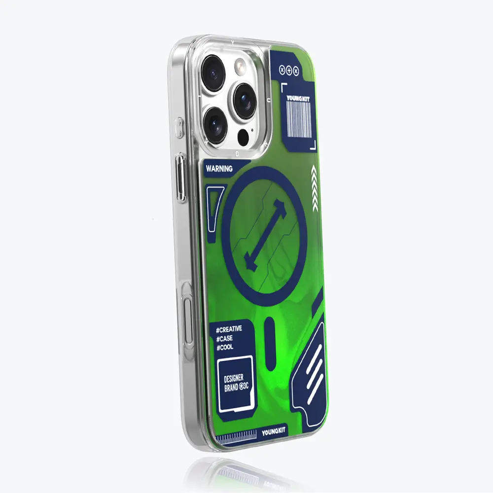 iPhone 16 Pro MagSafe Uyumlu Kılıf, Sıvı Kum Tasarımlı - Youngkit Galaxy Fantasy