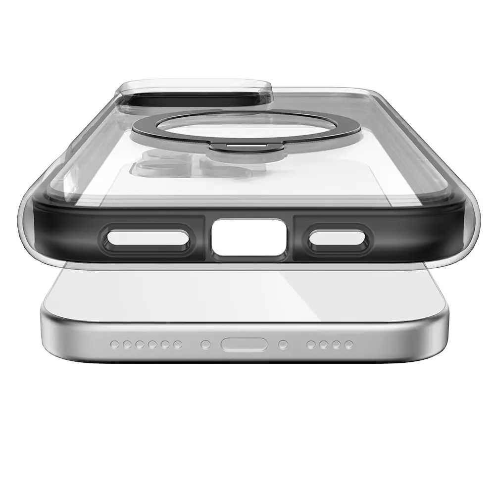iPhone 16 Pro MagSafe Uyumlu 360° Standlı Şeffaf Kılıf - Raptic AirJoy