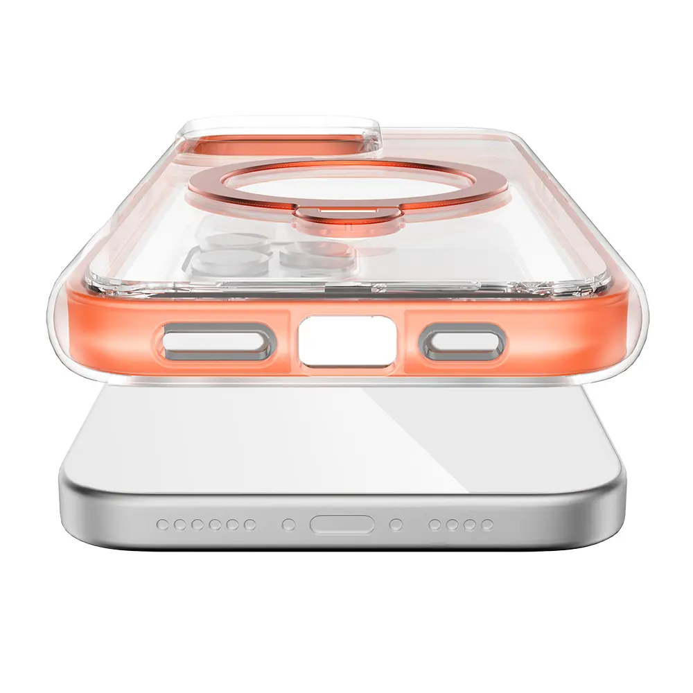 iPhone 16 Pro MagSafe Uyumlu 360° Standlı Şeffaf Kılıf - Raptic AirJoy