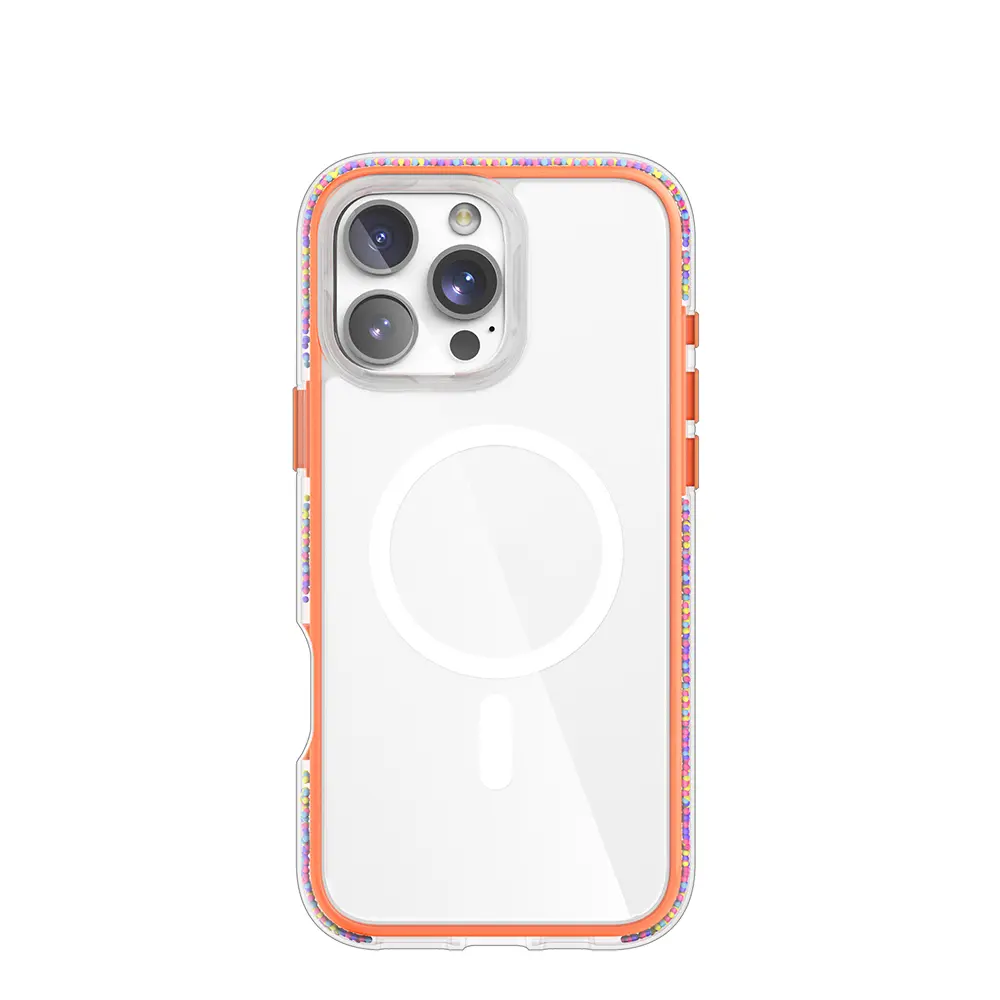 iPhone 16 Pro MagSafe Uyumlu Şeffaf Kılıf - Raptic AirJoy Boncuk Tasarım