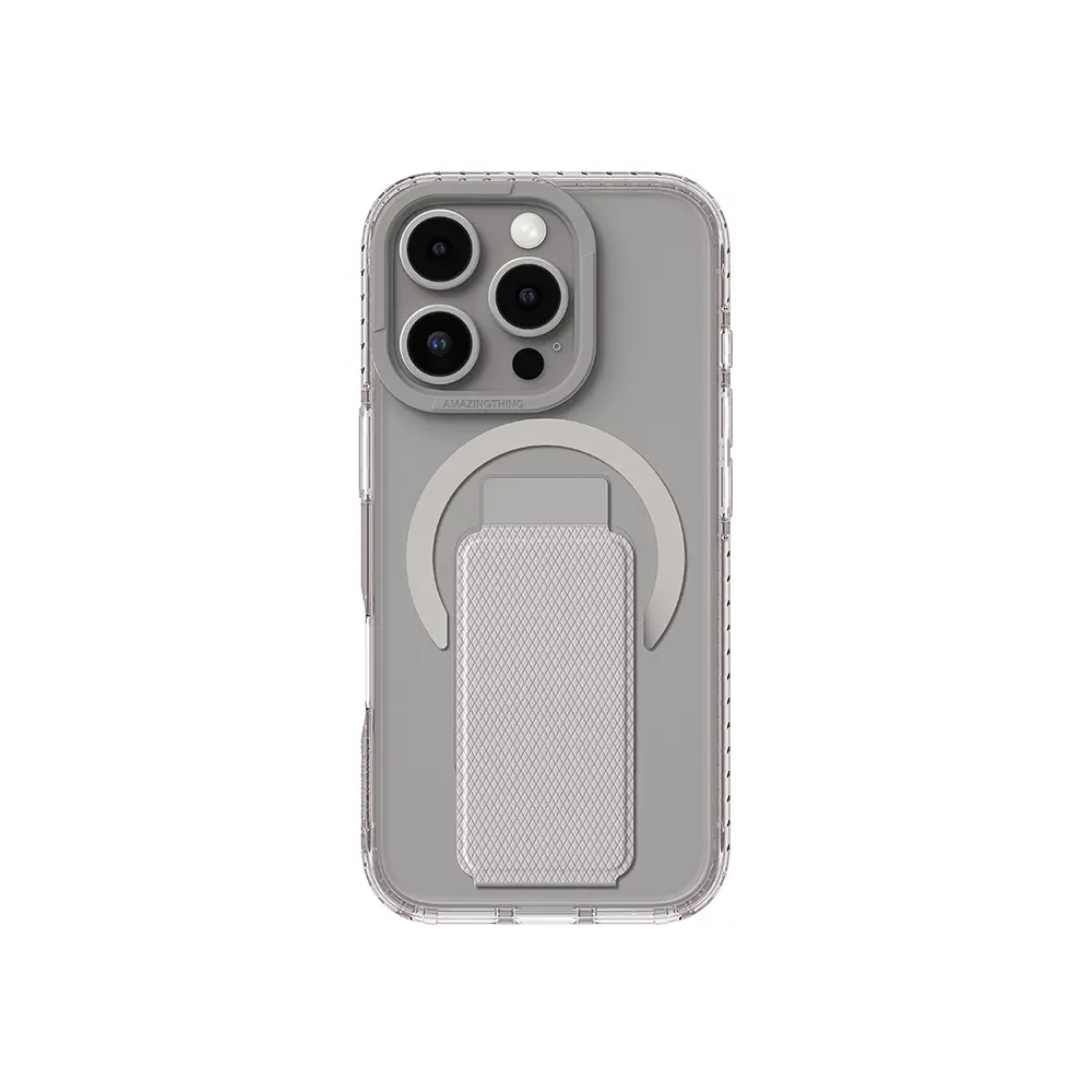 iPhone 16 Pro MagSafe Uyumlu Standlı Şeffaf Kılıf - Amazingthing Titan Pro Plus