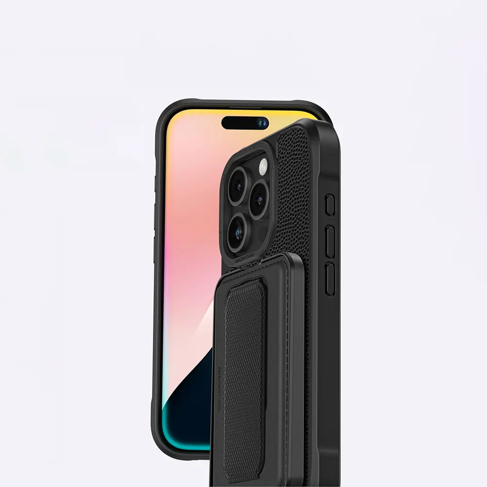 iPhone 16 Pro MagSafe Uyumlu Standlı Kartlıklı Kılıf - Amazingthing Glamour Luxe