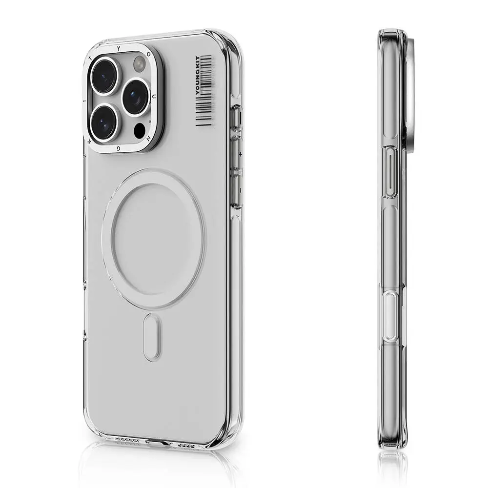 iPhone 16 Pro MagSafe Uyumlu Şeffaf Kılıf - Youngkit Crystal Shield