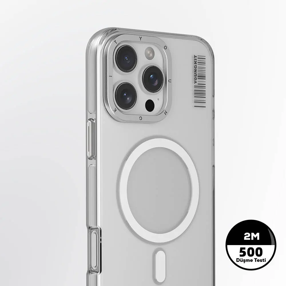 iPhone 16 Pro MagSafe Uyumlu Şeffaf Kılıf - Youngkit Crystal Shield