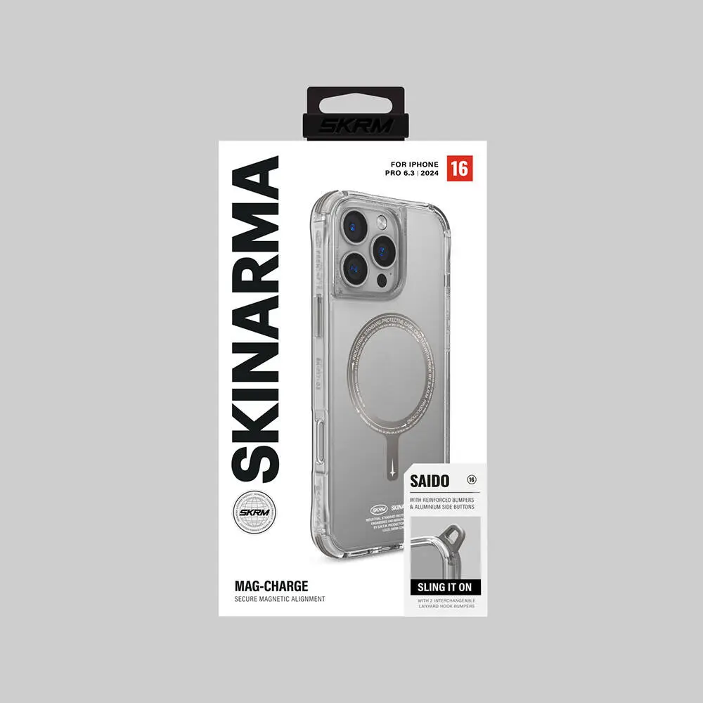 iPhone 16 Pro MagSafe Uyumlu Şeffaf Kılıf - Skinarma Saido Prime